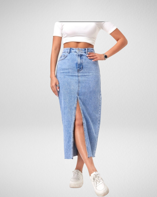 Rok split | Light wash
