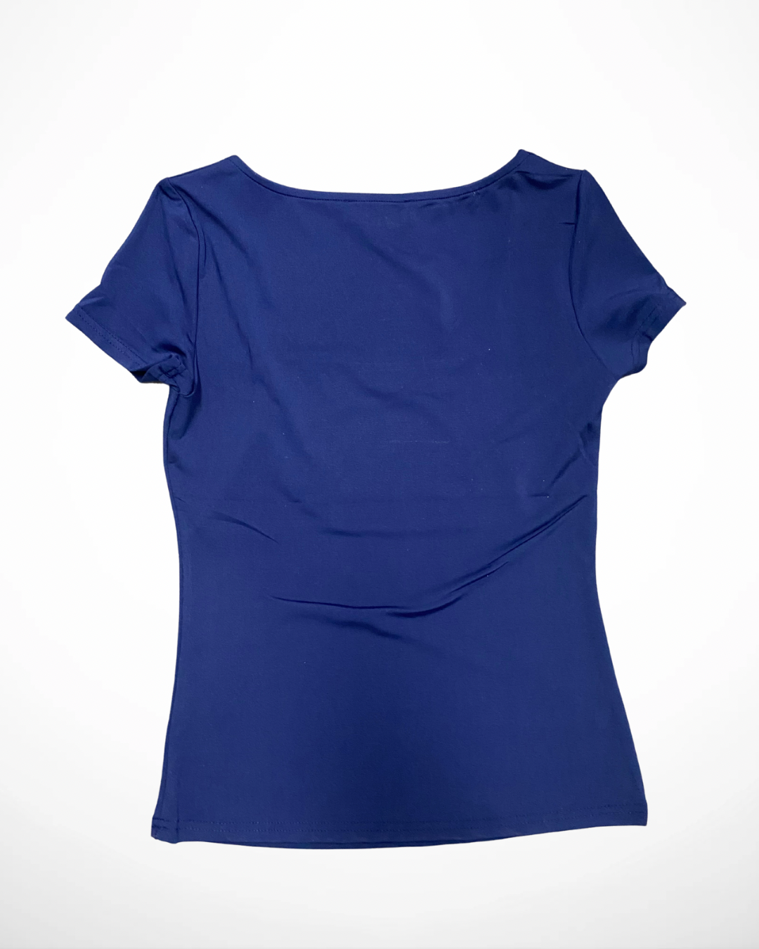 Vierkant Hals Top korte mouw I Navy