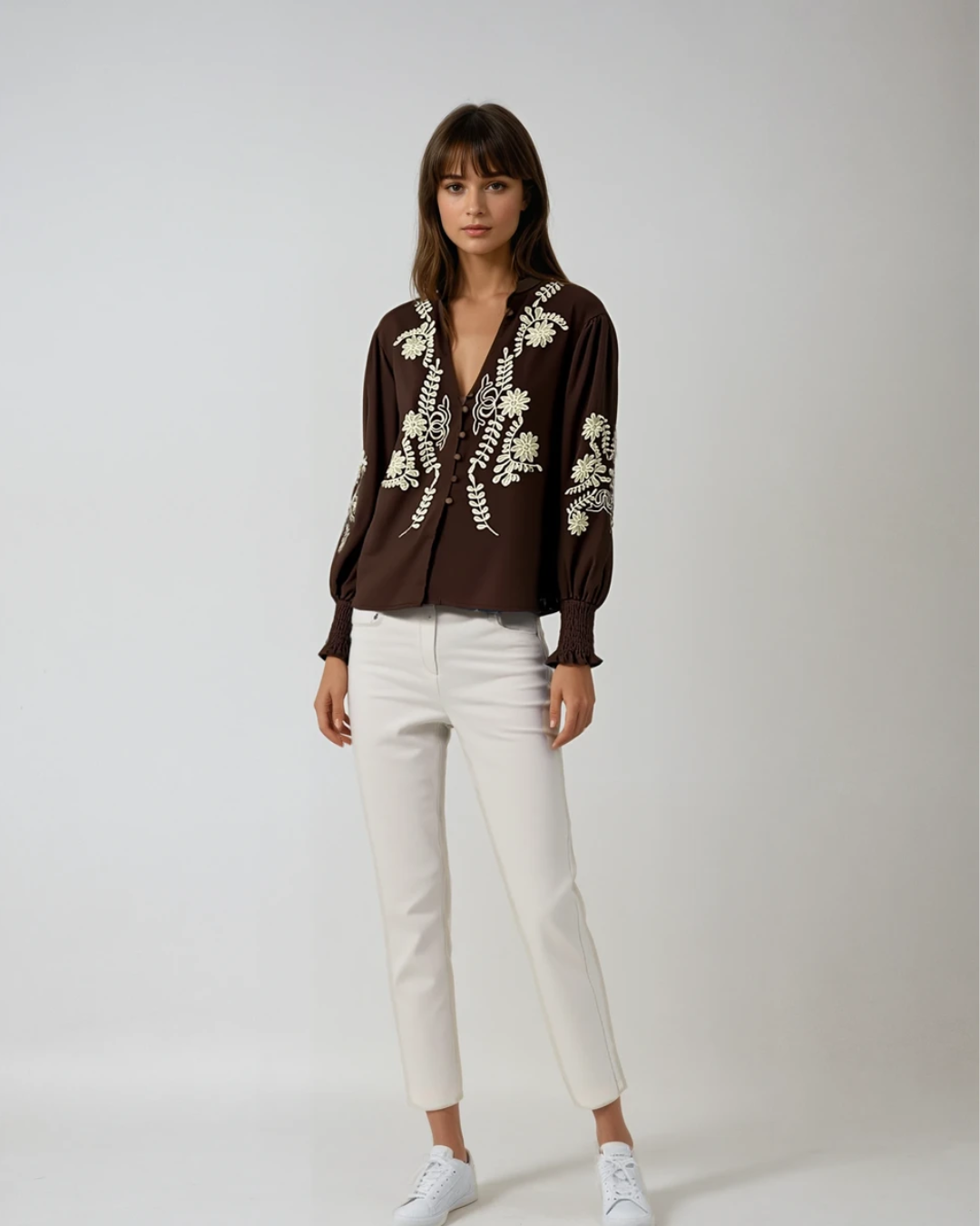 Blouse Anne | Bruin