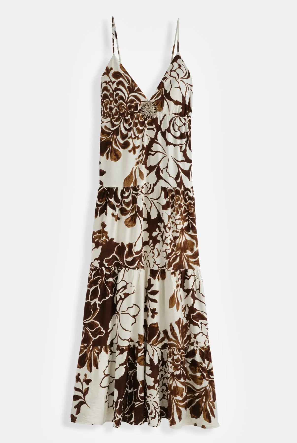 Jurk Monaco | Bruin/ beige