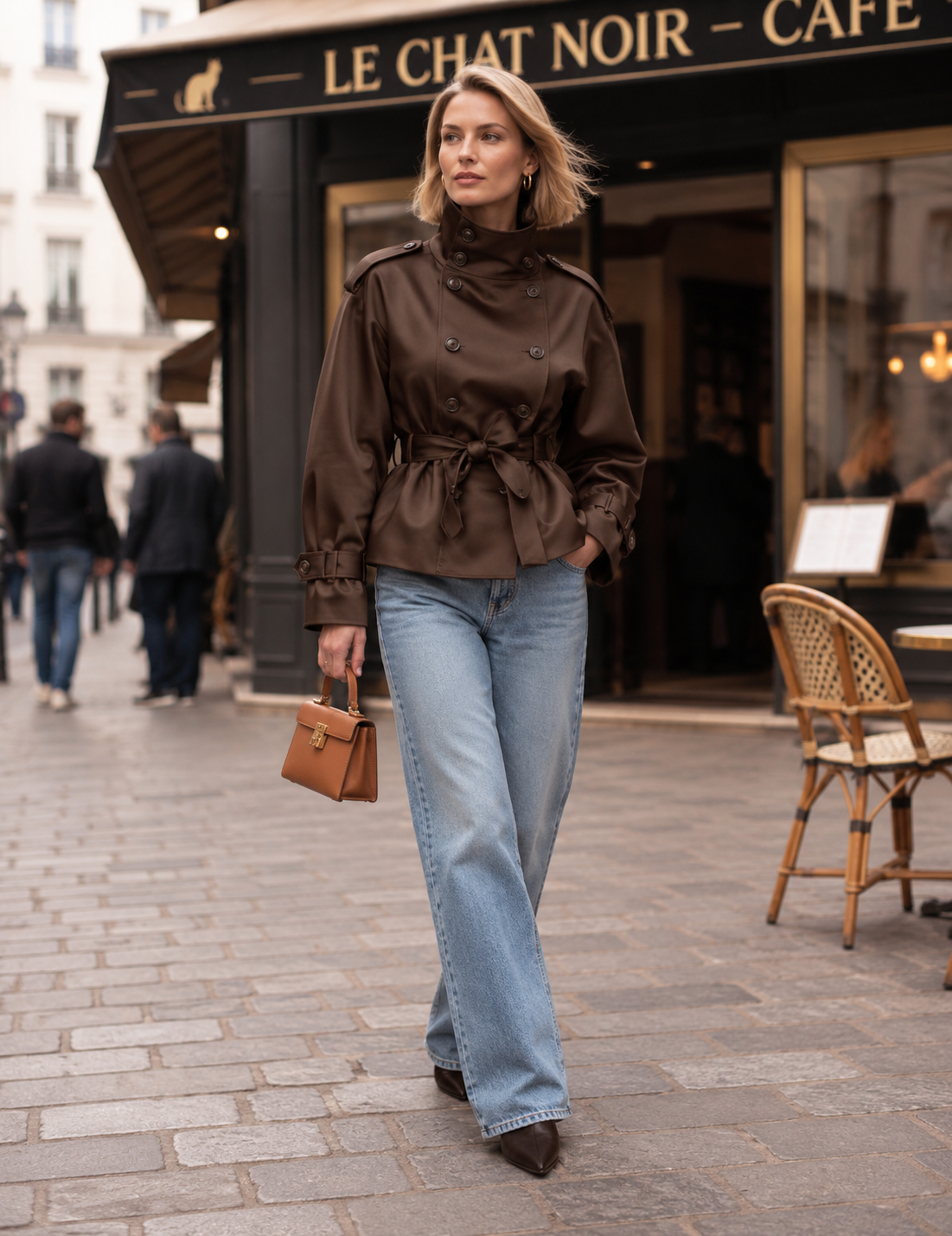 Trenchcoat kort | Bruin