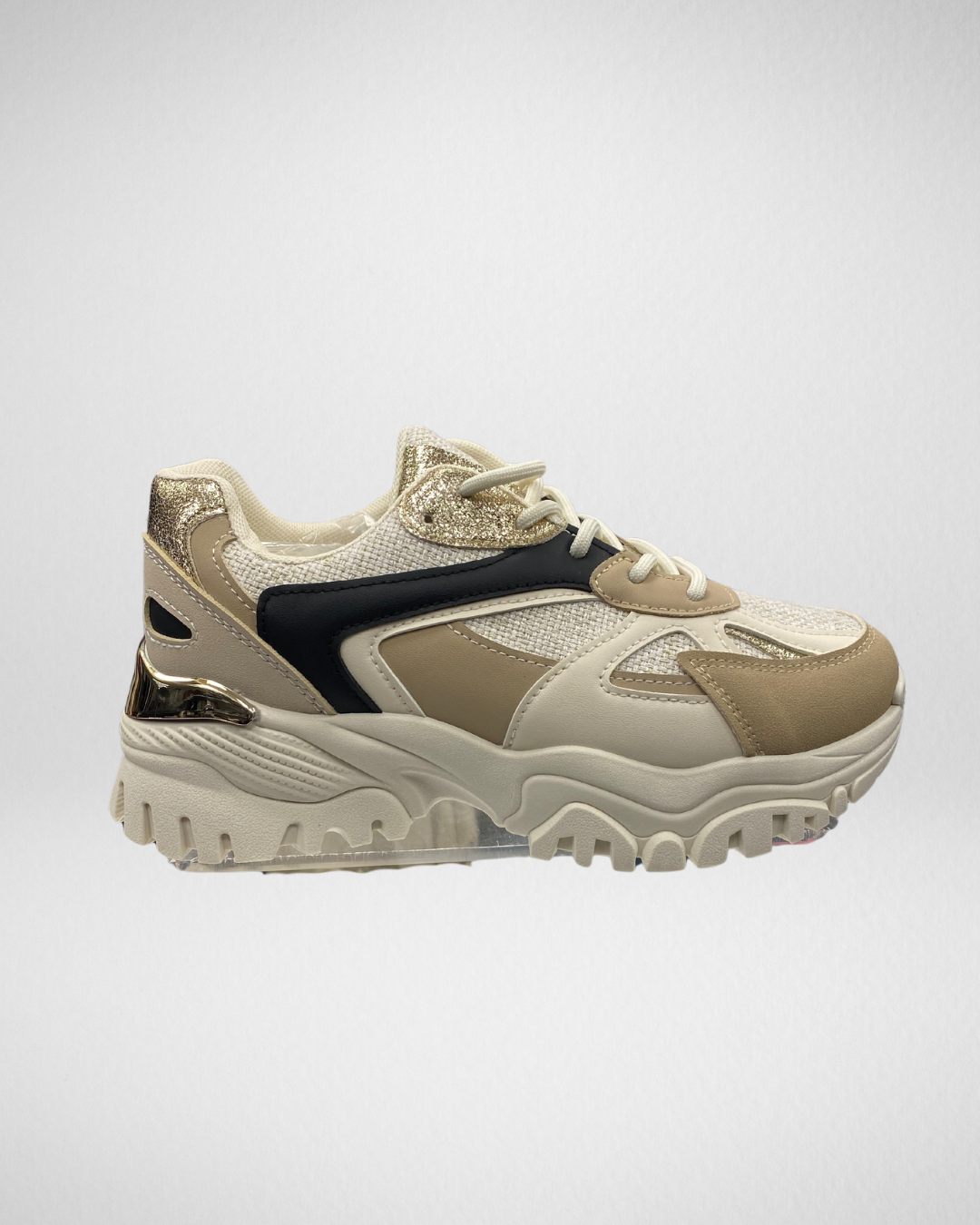 Sneakers I Beige/Zwart