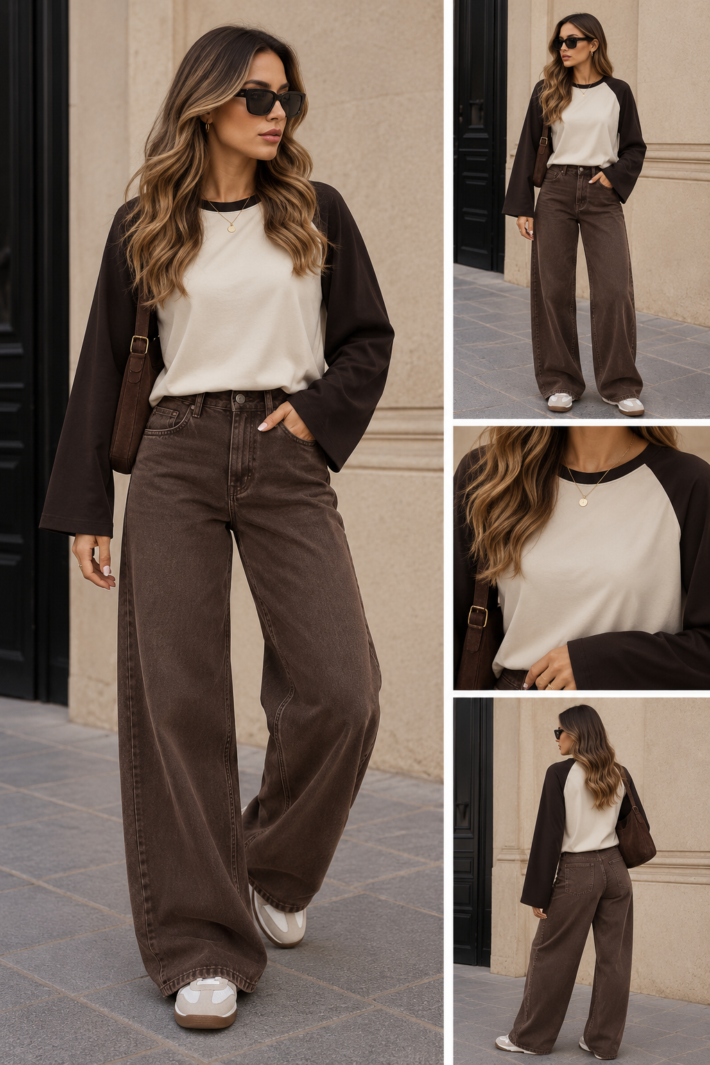 Longsleeve angel | Bruin/Beige