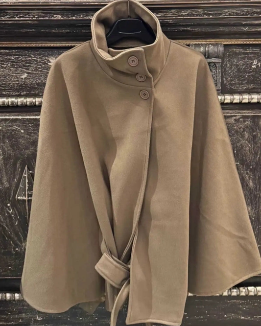 Poncho Col hals | Taupe