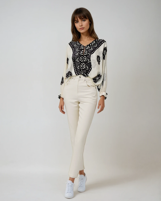 Blouse Greece I Zwart