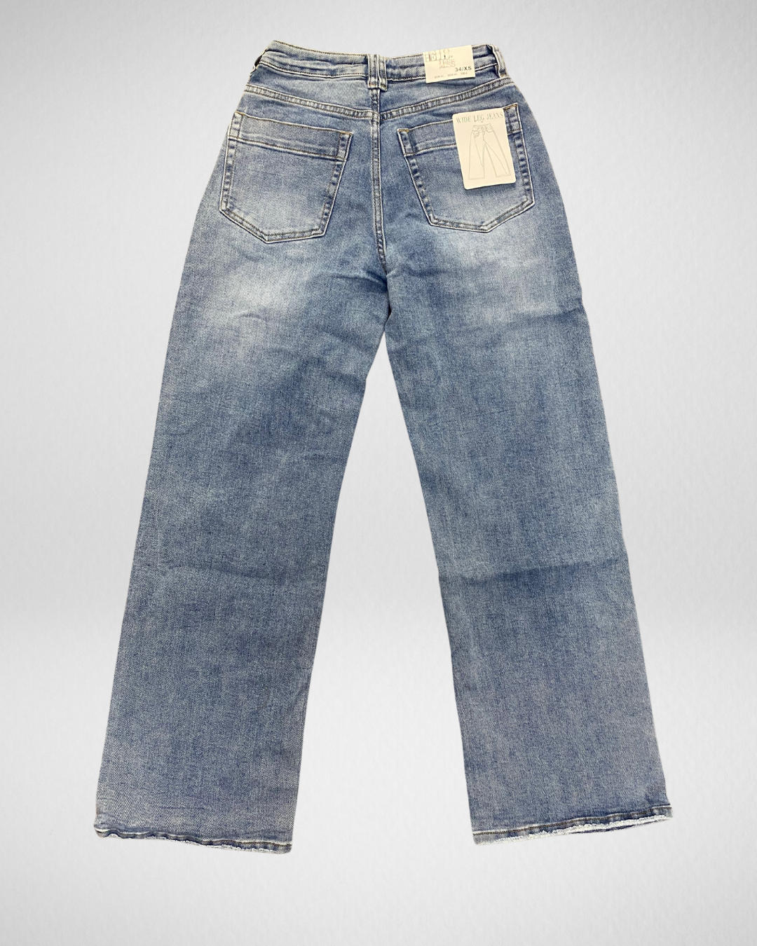Hello miss Wide-Leg | dubbel zak Blauw
