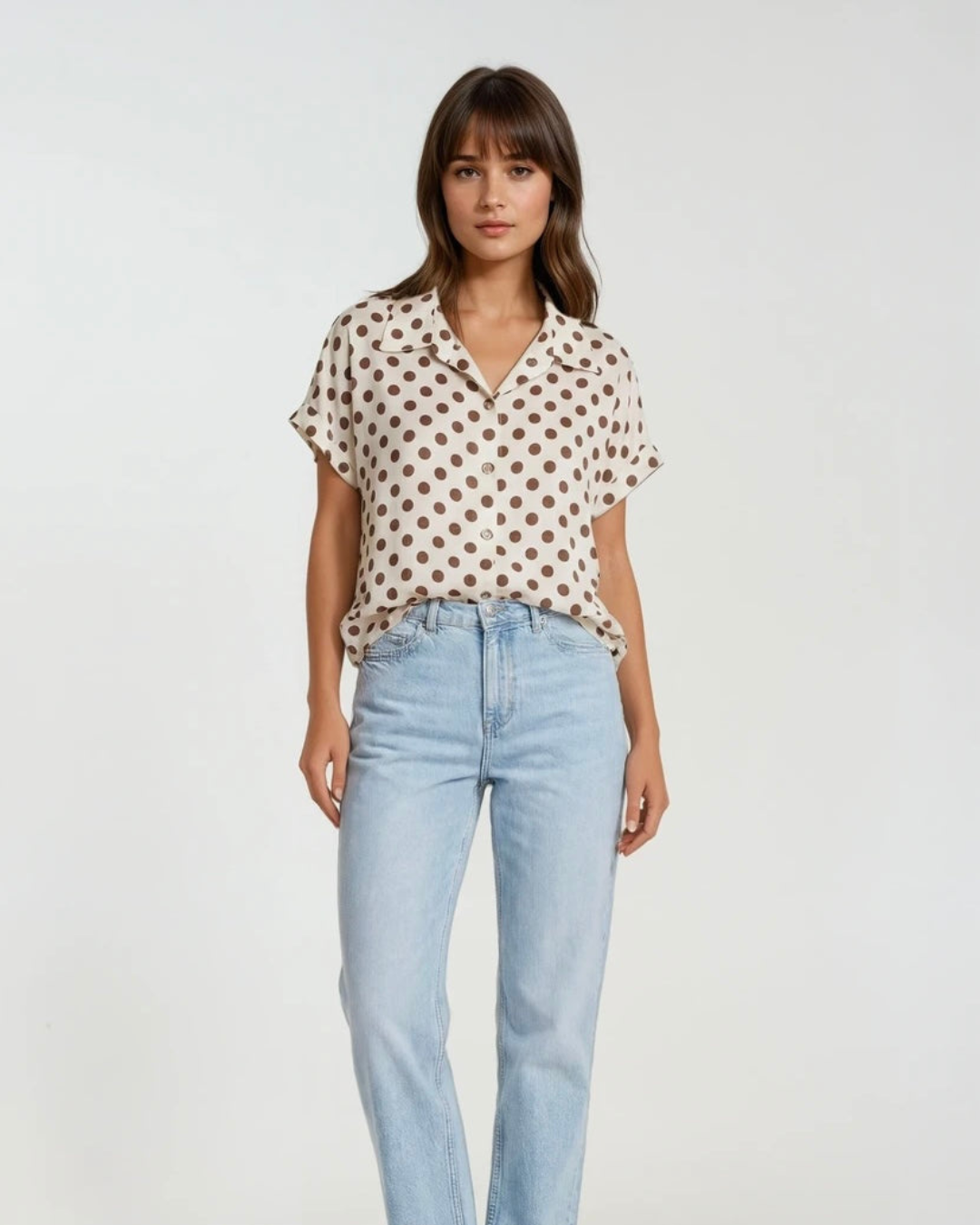 Flodder Blouse Dots I Beige