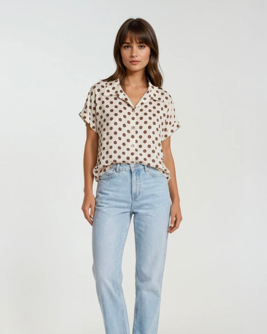 Flodder Blouse Dots I Beige