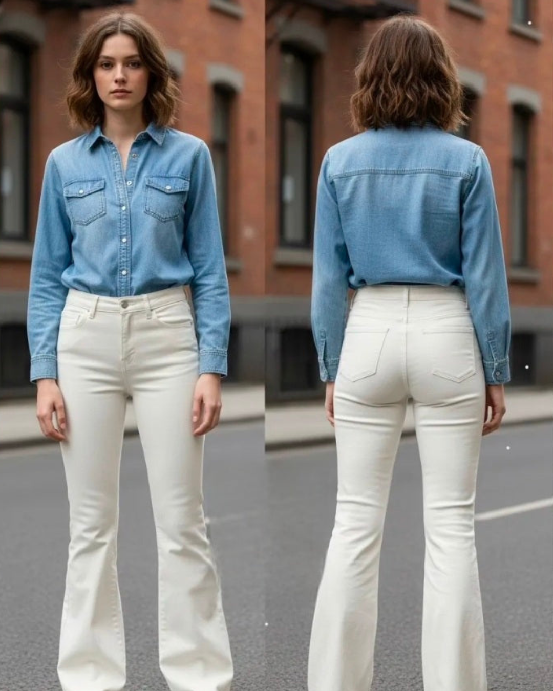 Hello miss Flaired jeans | Off-White