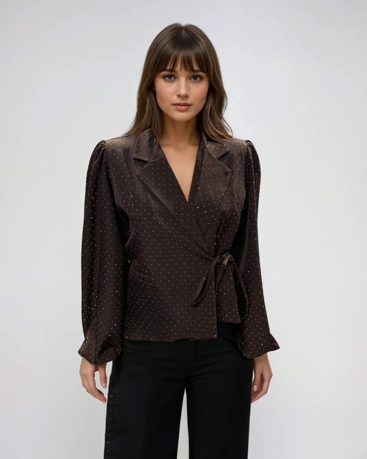 Blazer strik Studs| Bruin