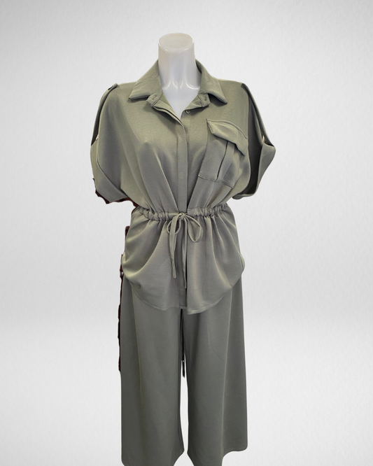Blouse setje I Army green