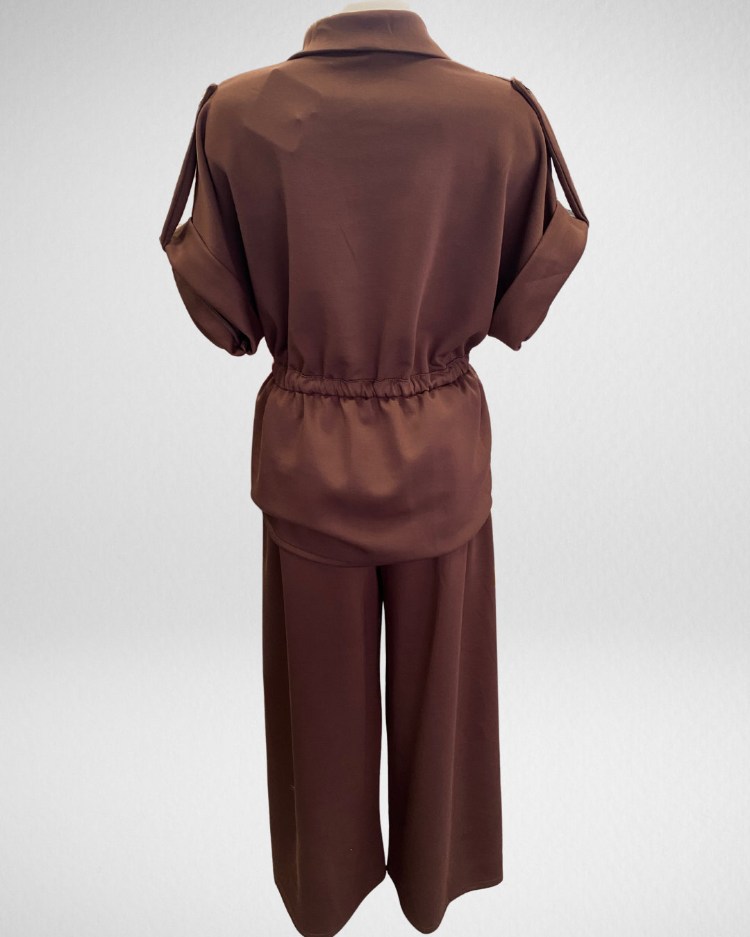 Blouse setje I Donker bruin