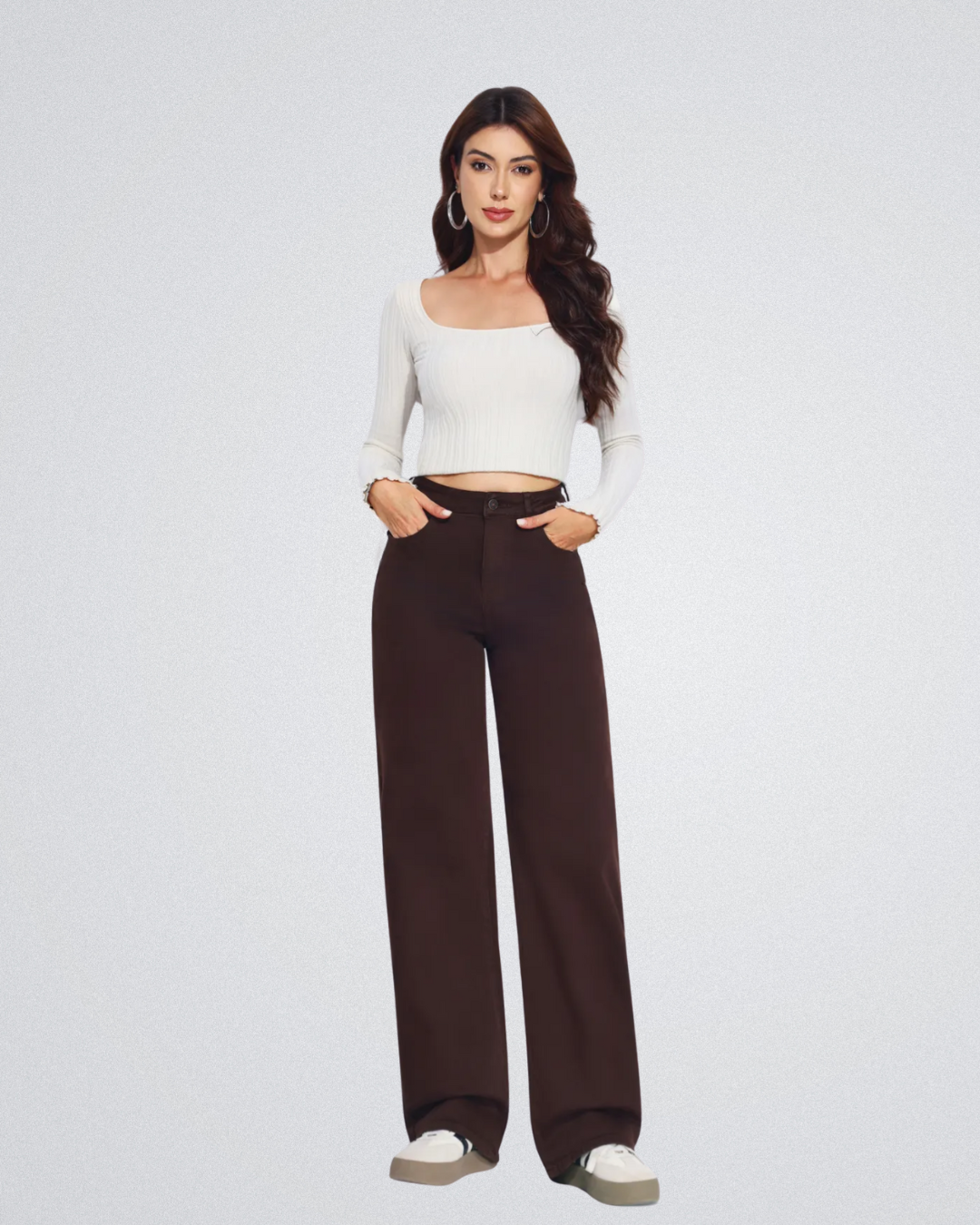 Hello-miss Wide-Leg Long| Bruin