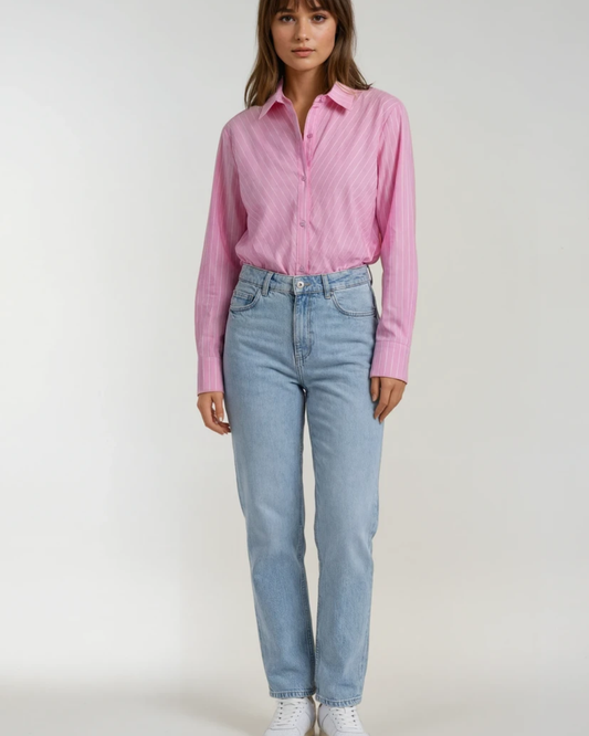 Blouse krijtstreep | Rose