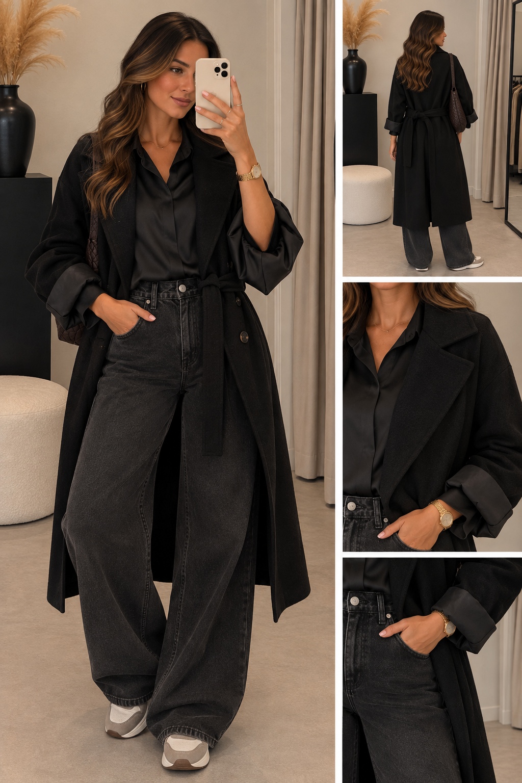 Trenchcoat basic | Zwart
