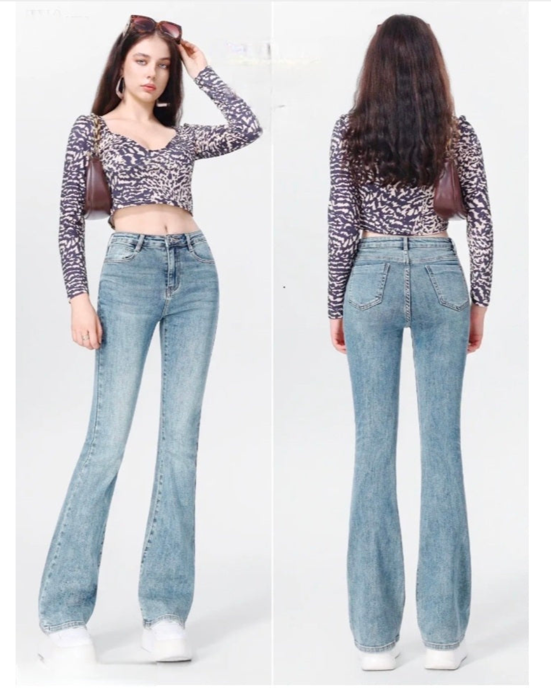 Hello-miss Flaired jeans | New Wash