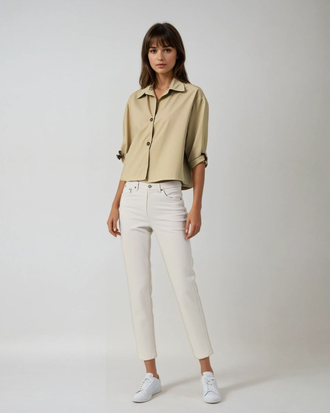 Korte trenchcoat | Beige