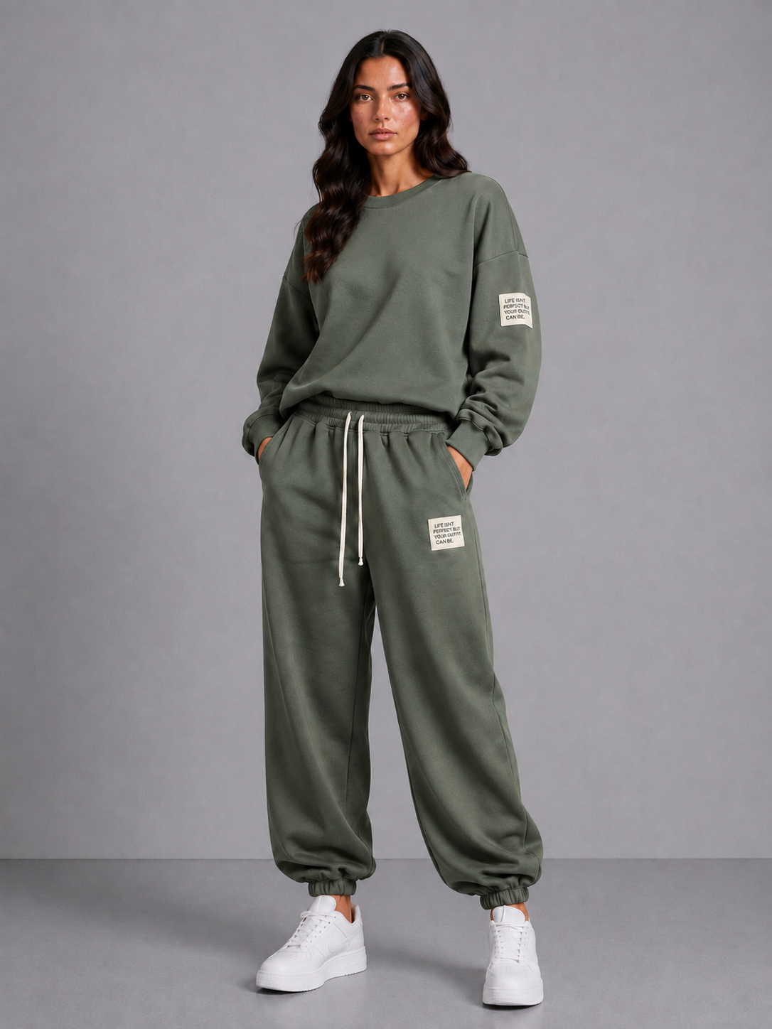 Comfy set badge I Army Groen
