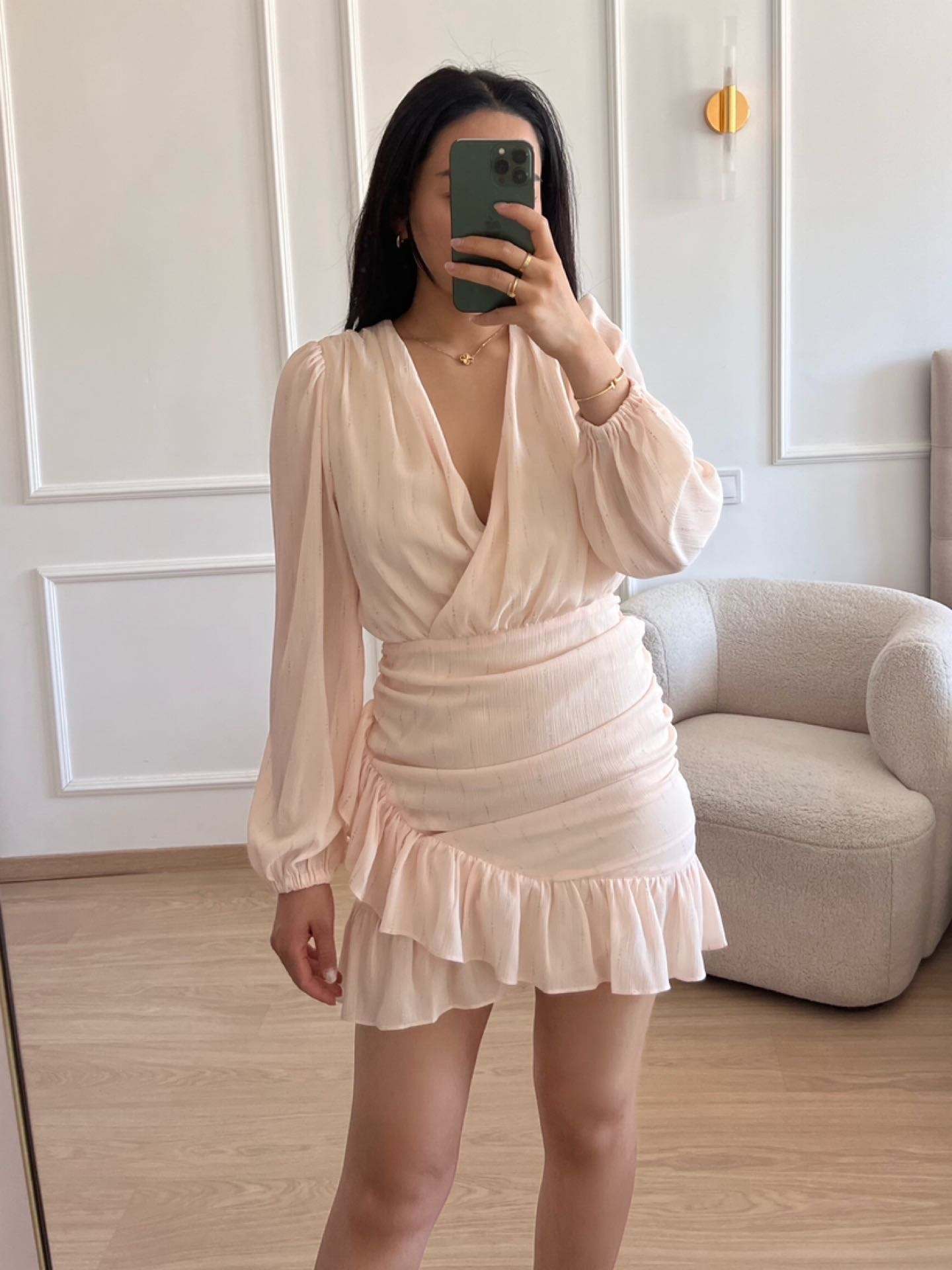 Jurk Glitter I Beige