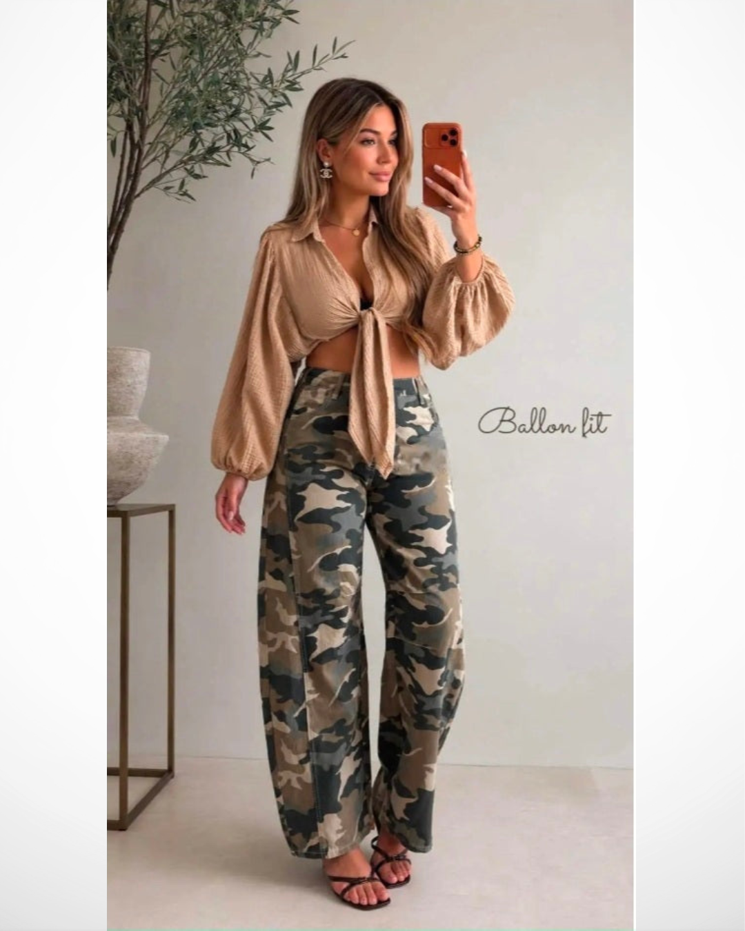 Queen Hearts Barrel |  Camouflage jeans