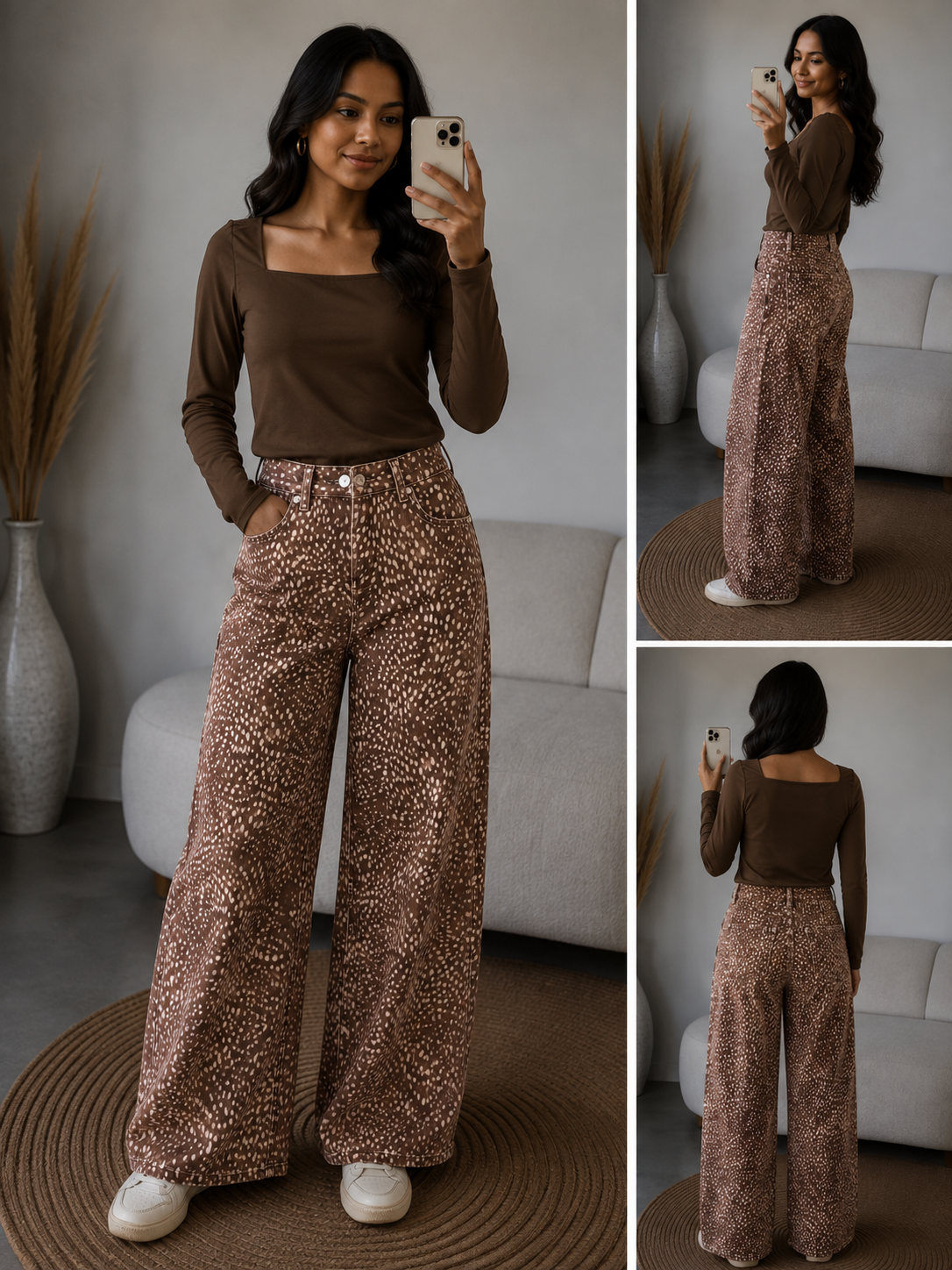 Wide-Leg Bambi Jeans | Bruin