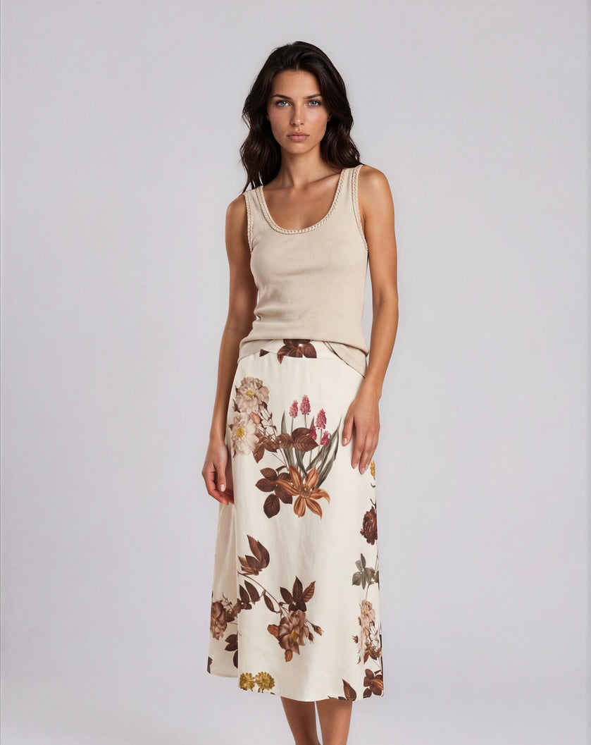 Gimme Ricceri Rib top I Beige/Goud