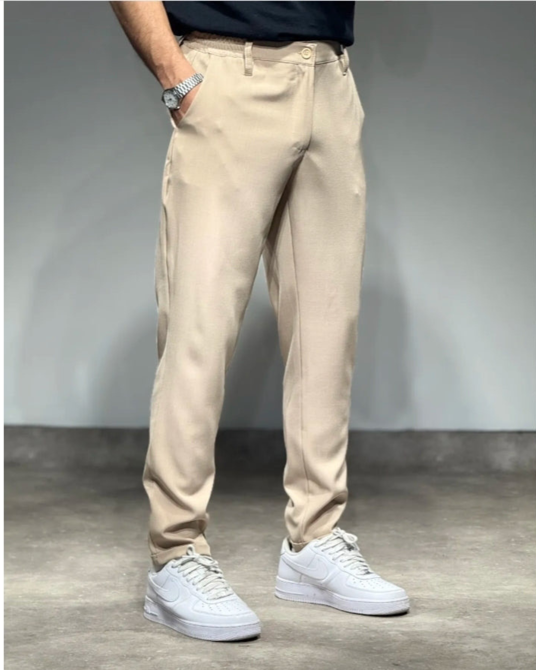 Pantalon Slim fit| Beige