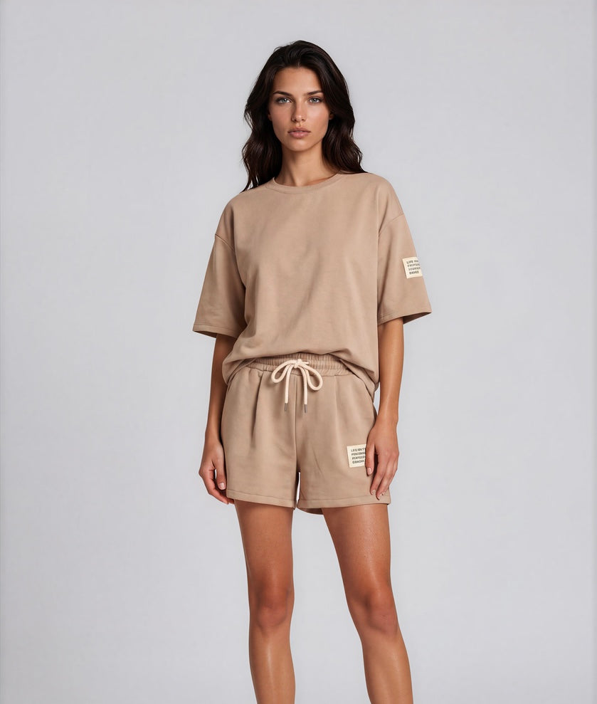 Comfy set badge summer I  Camel/Beige