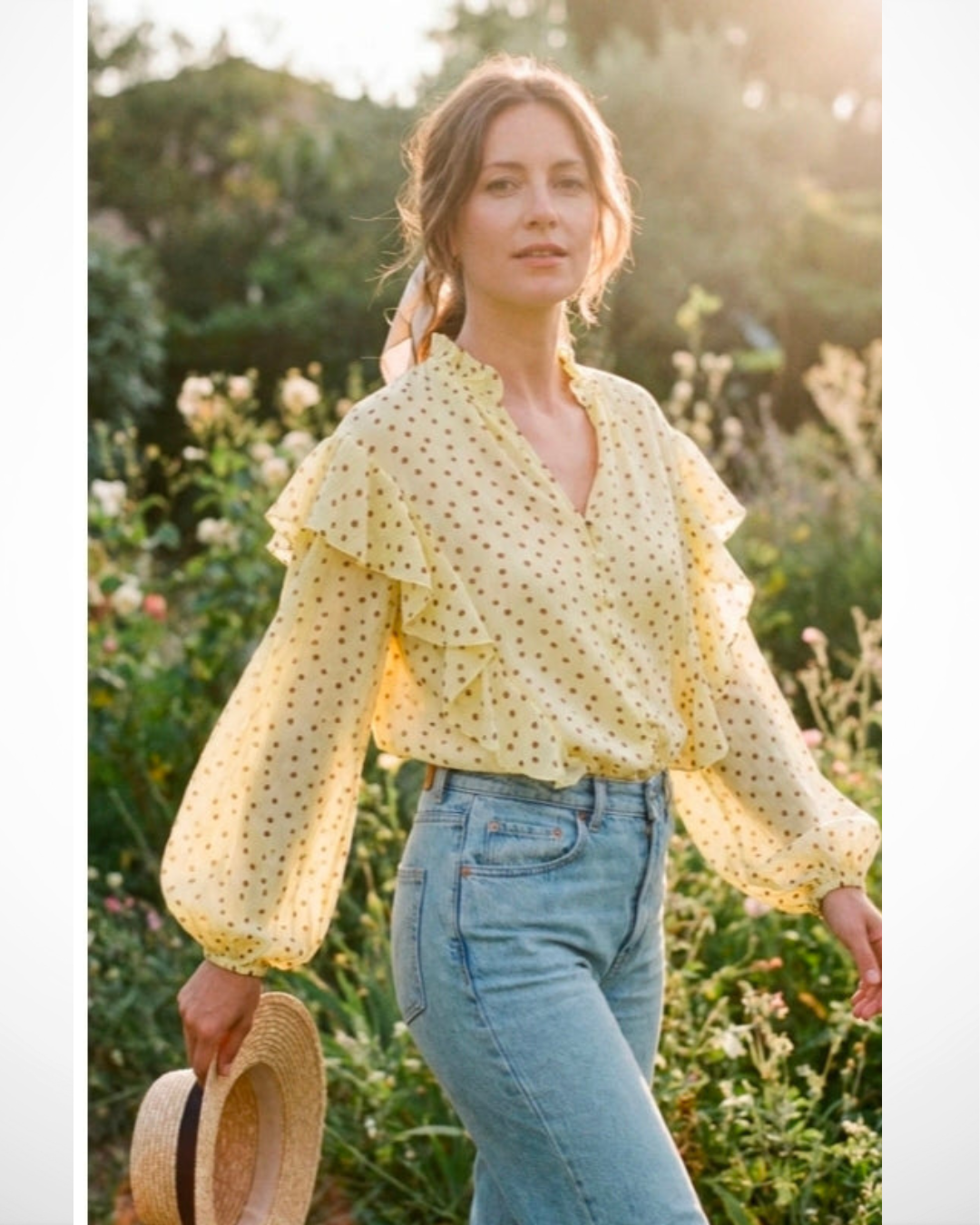 Blouse Flamingo | Geel