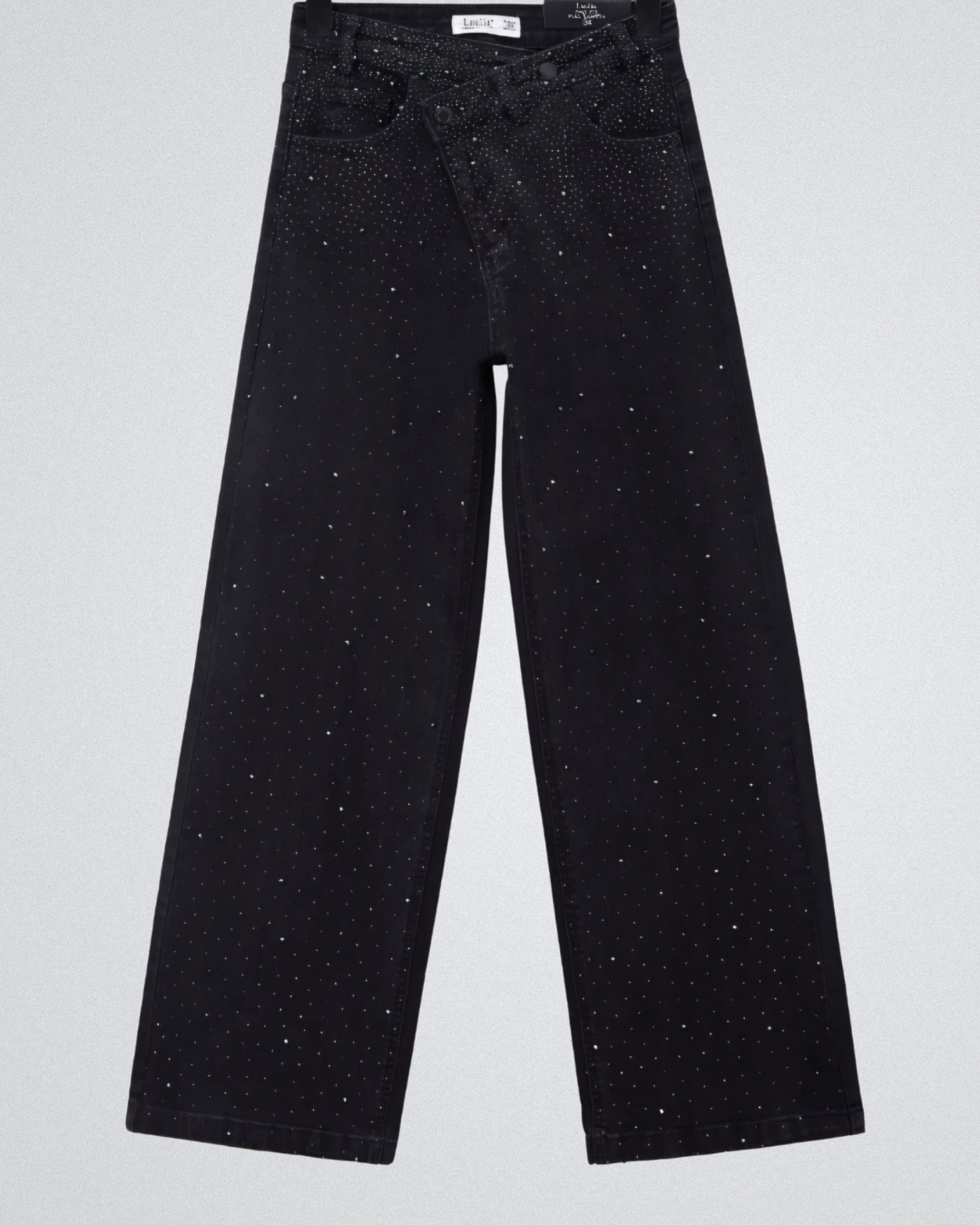 Wide-Leg Glitter jeans | Zwart