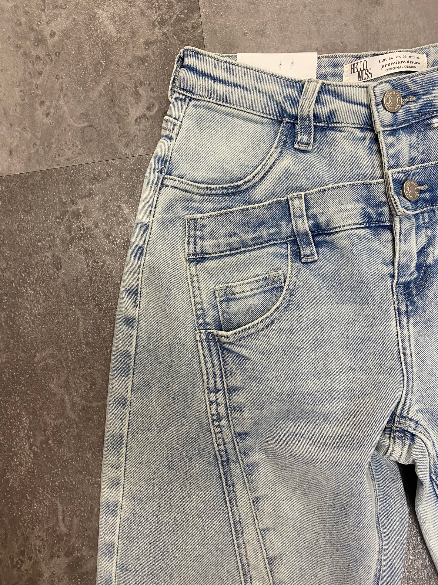 Hello miss Wide-Leg | dubbel zak Licht blauw