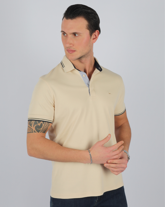 Polo korte mouw | Beige