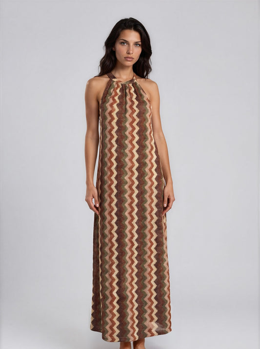 Jurk Gimme Ricceri Zigzag I Bruin