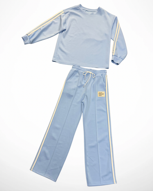 Setje Badge Streep  | Licht Blauw