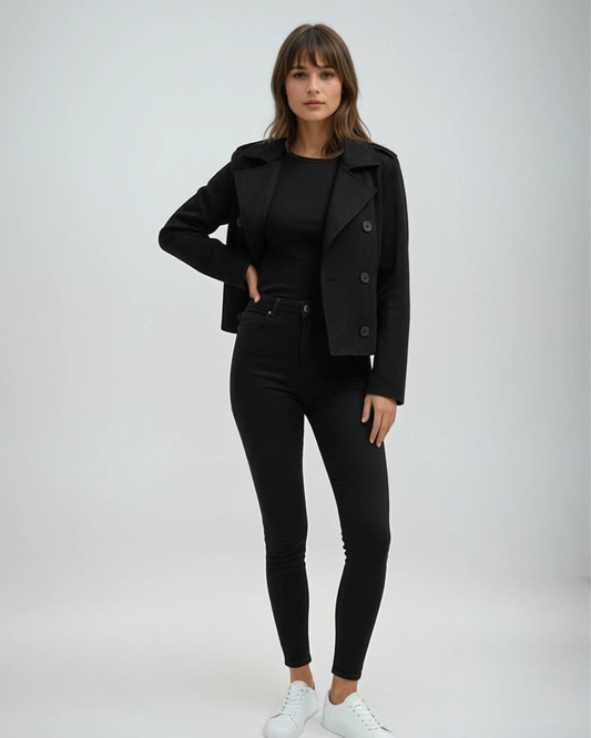 Trenchcoat Suede | Zwart