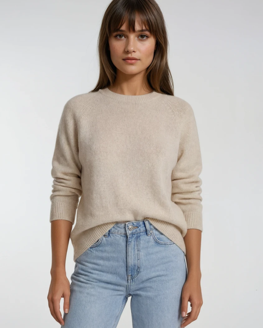 Trui Alpaca lange mouw | Beige