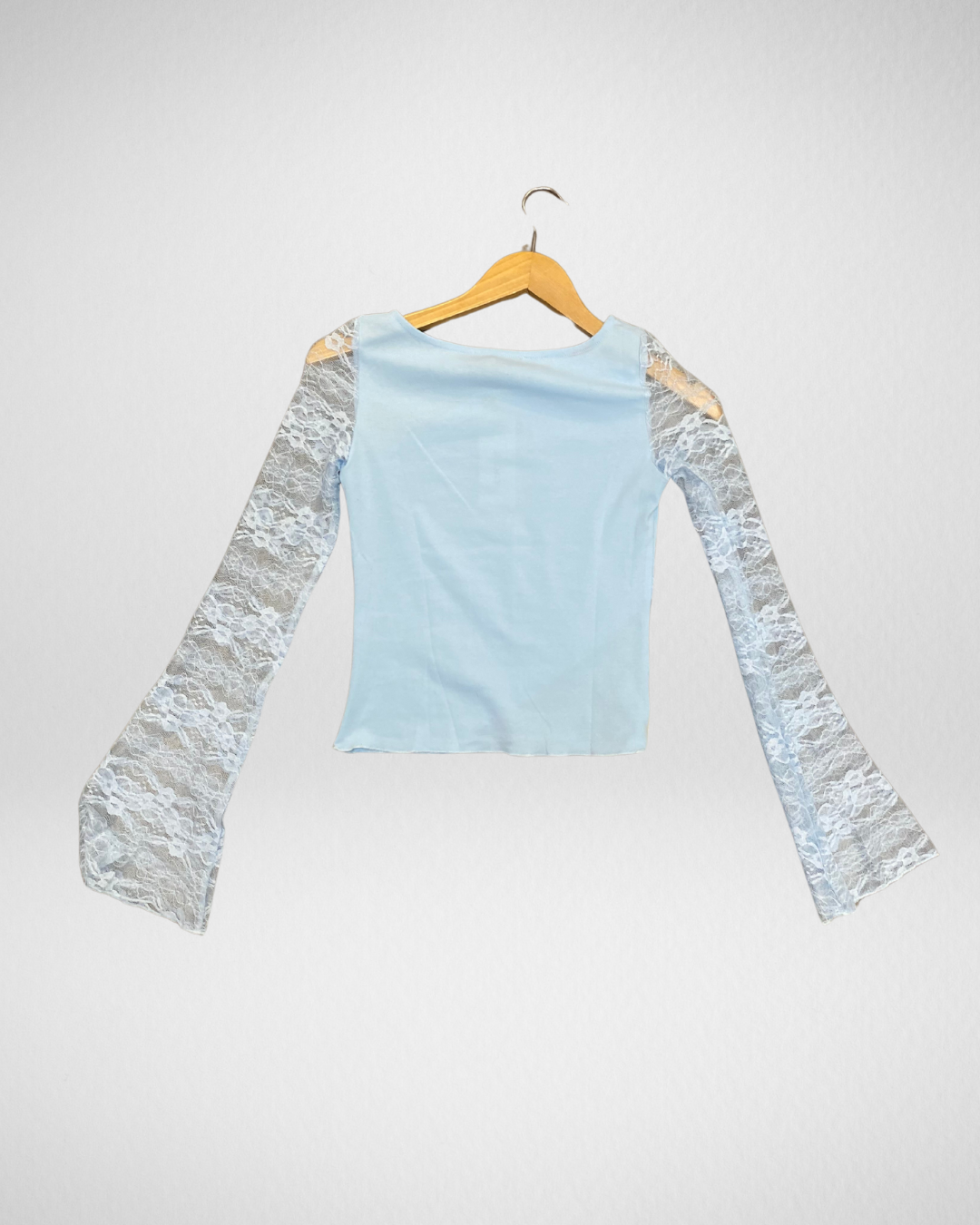 Lace top shirt I Licht blauw