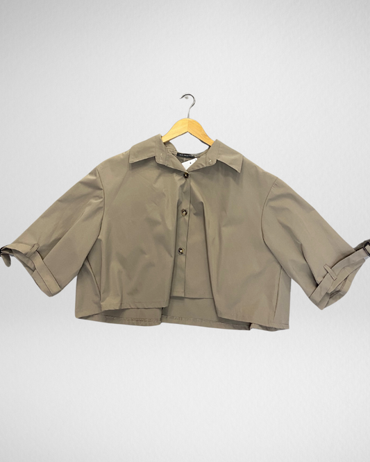 Korte trenchcoat | Taupe