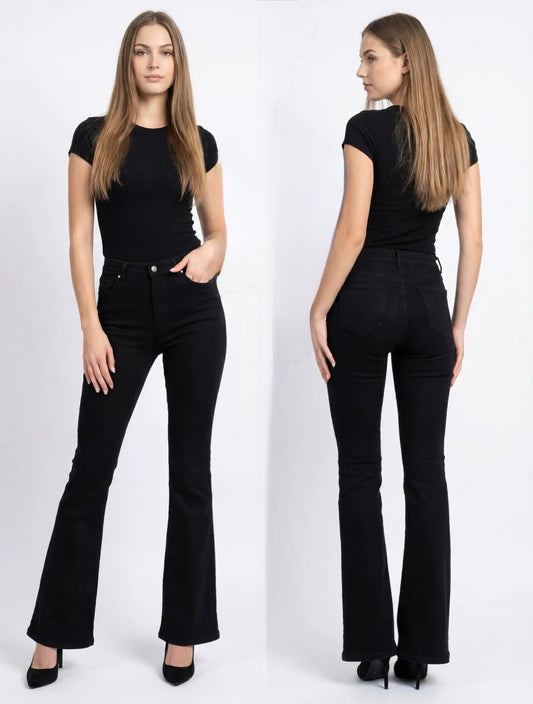 Flaired Jeans I Zwart