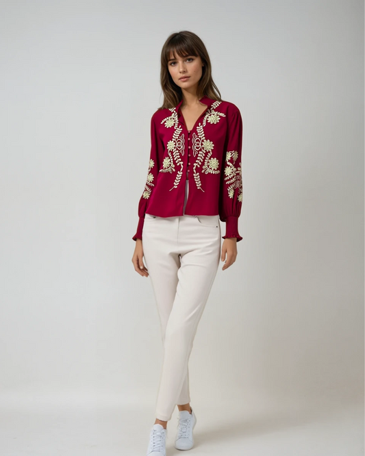 Blouse Anne | Bordeau