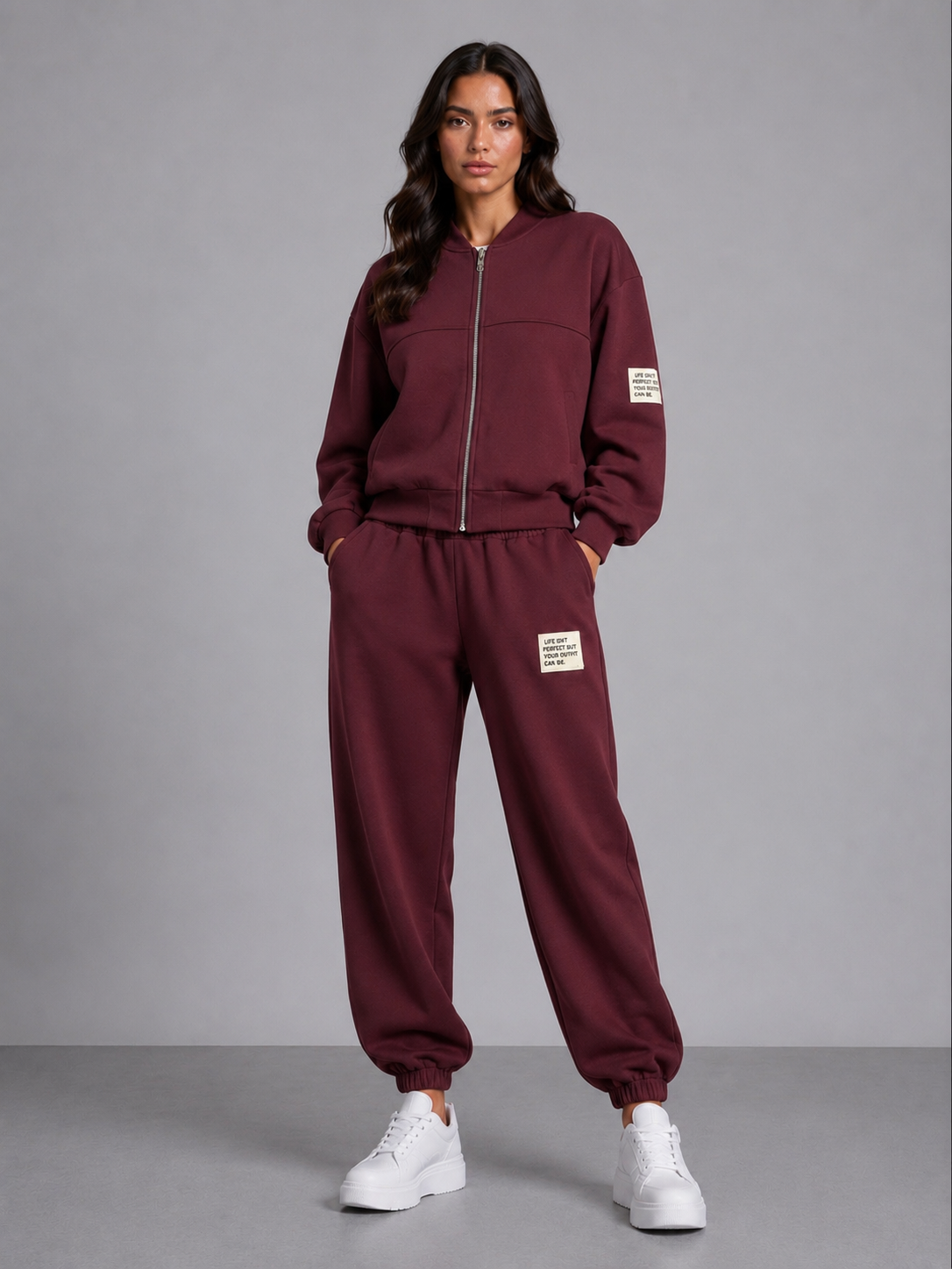 Comfy set badge Vest I Bordeaux