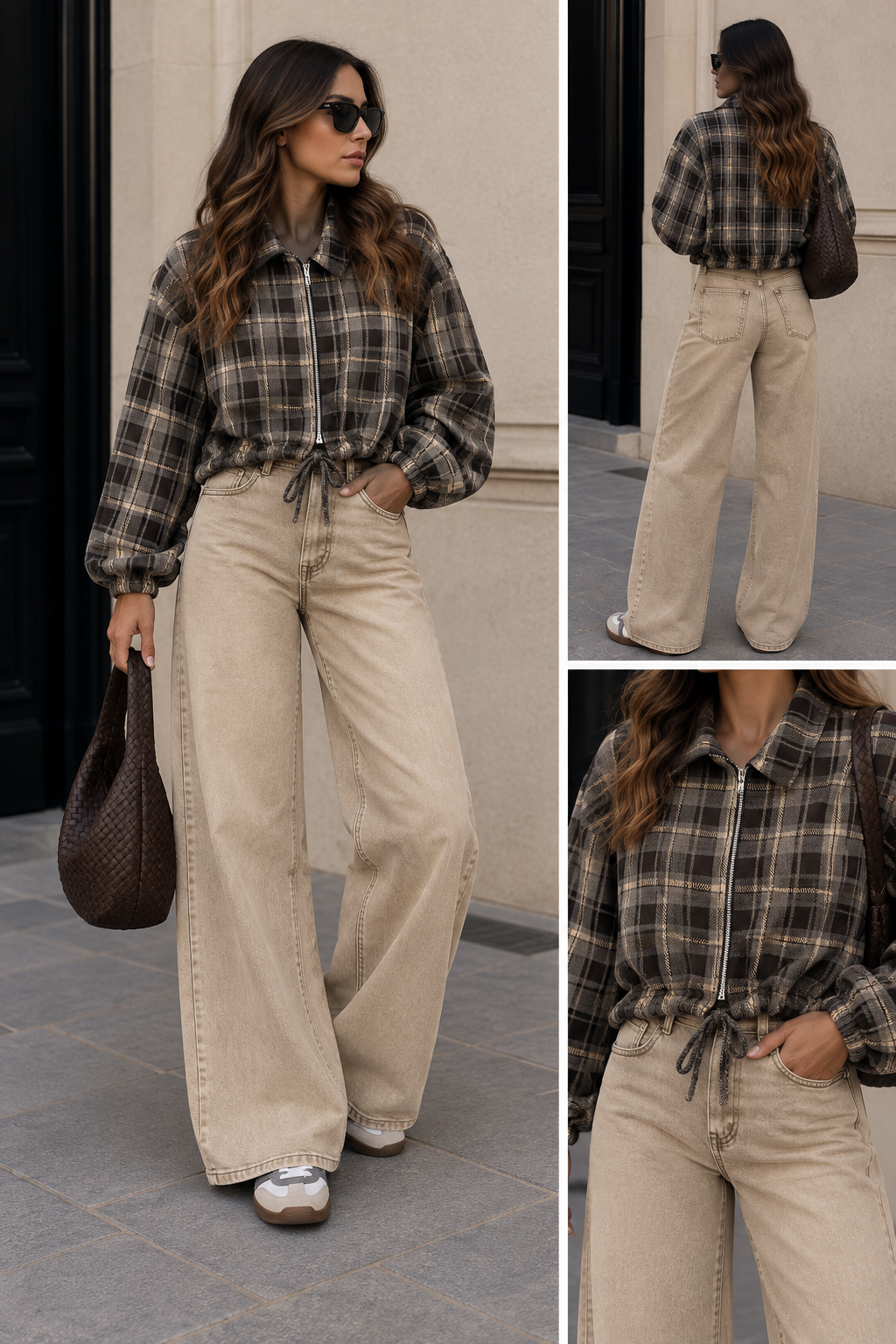 Jasje ruit Gimme | zwart/beige