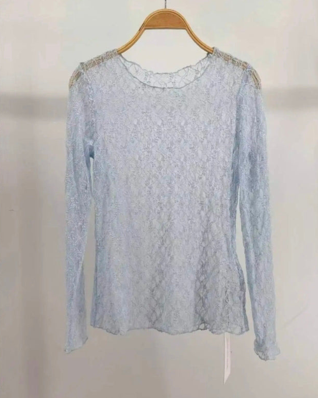 Transparant Top Flamant | Blauw