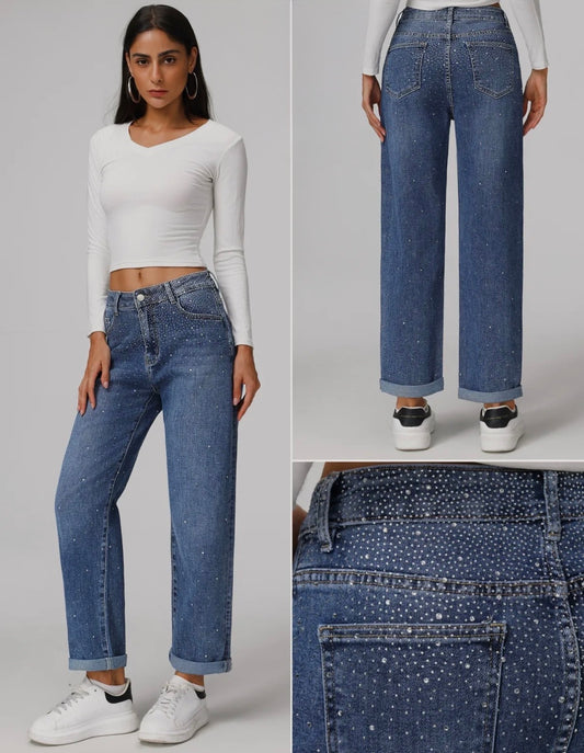 Balloon Jeans | Strass Fall wash