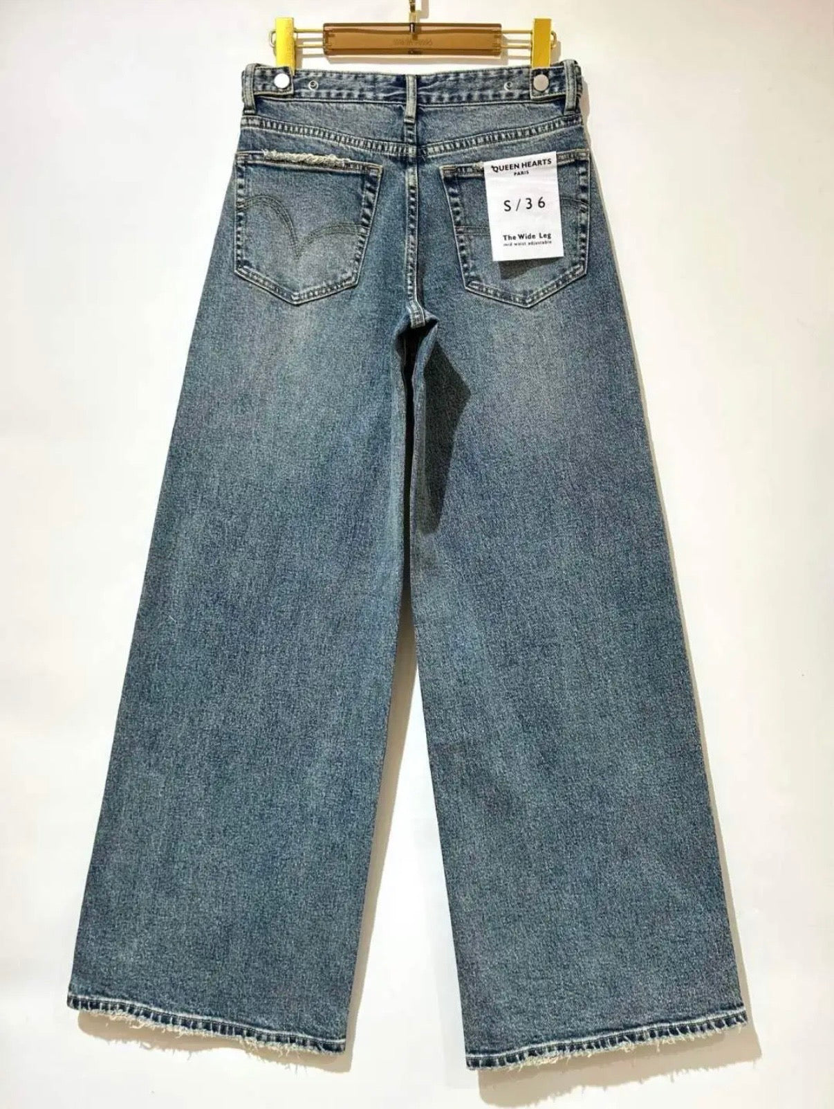 Wide-Leg Queen Hearts| Blue wash