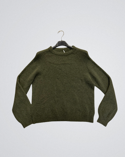 Trui Alpaca lange mouw | Army Groen