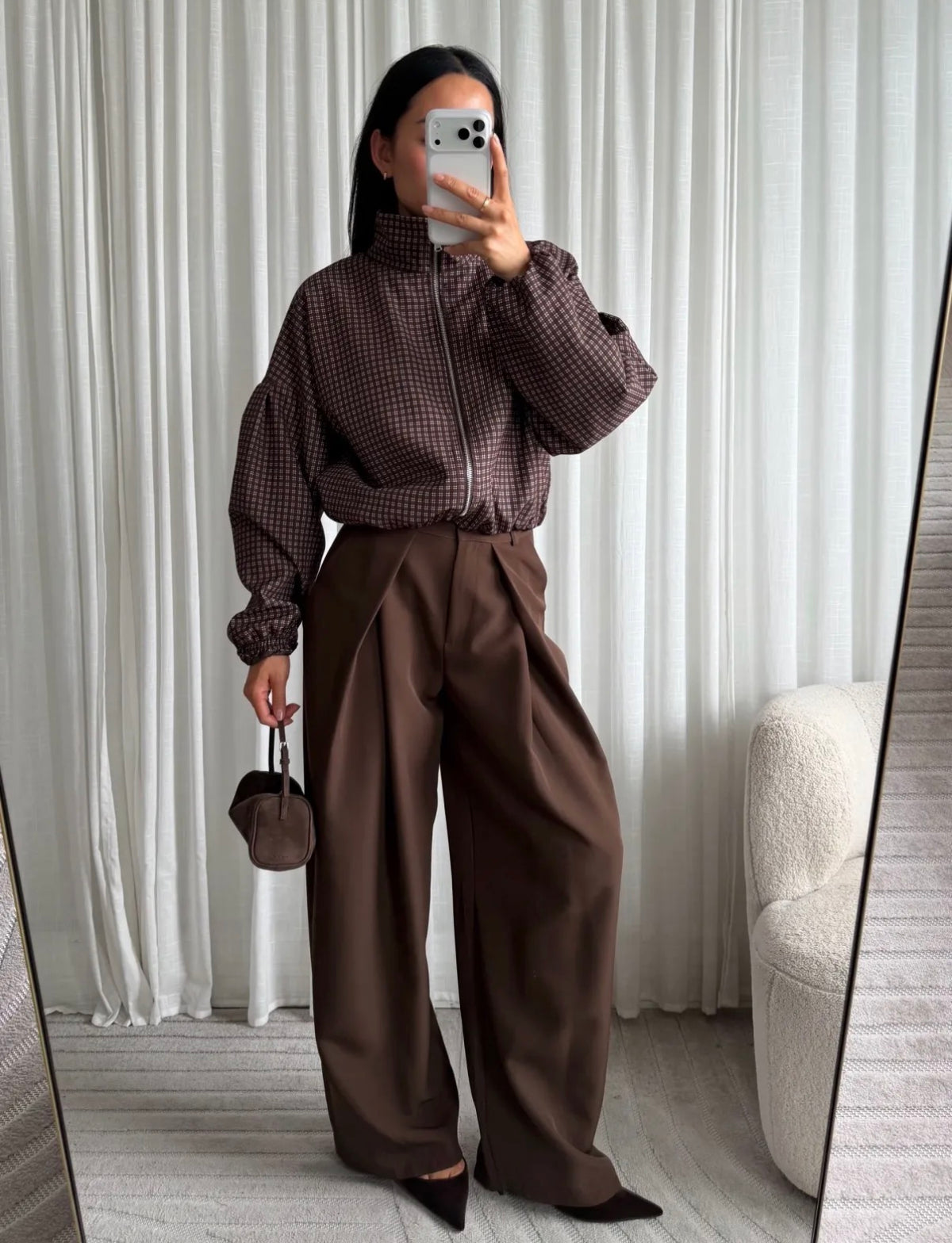 Livia bomber set Ruit  I Bruin