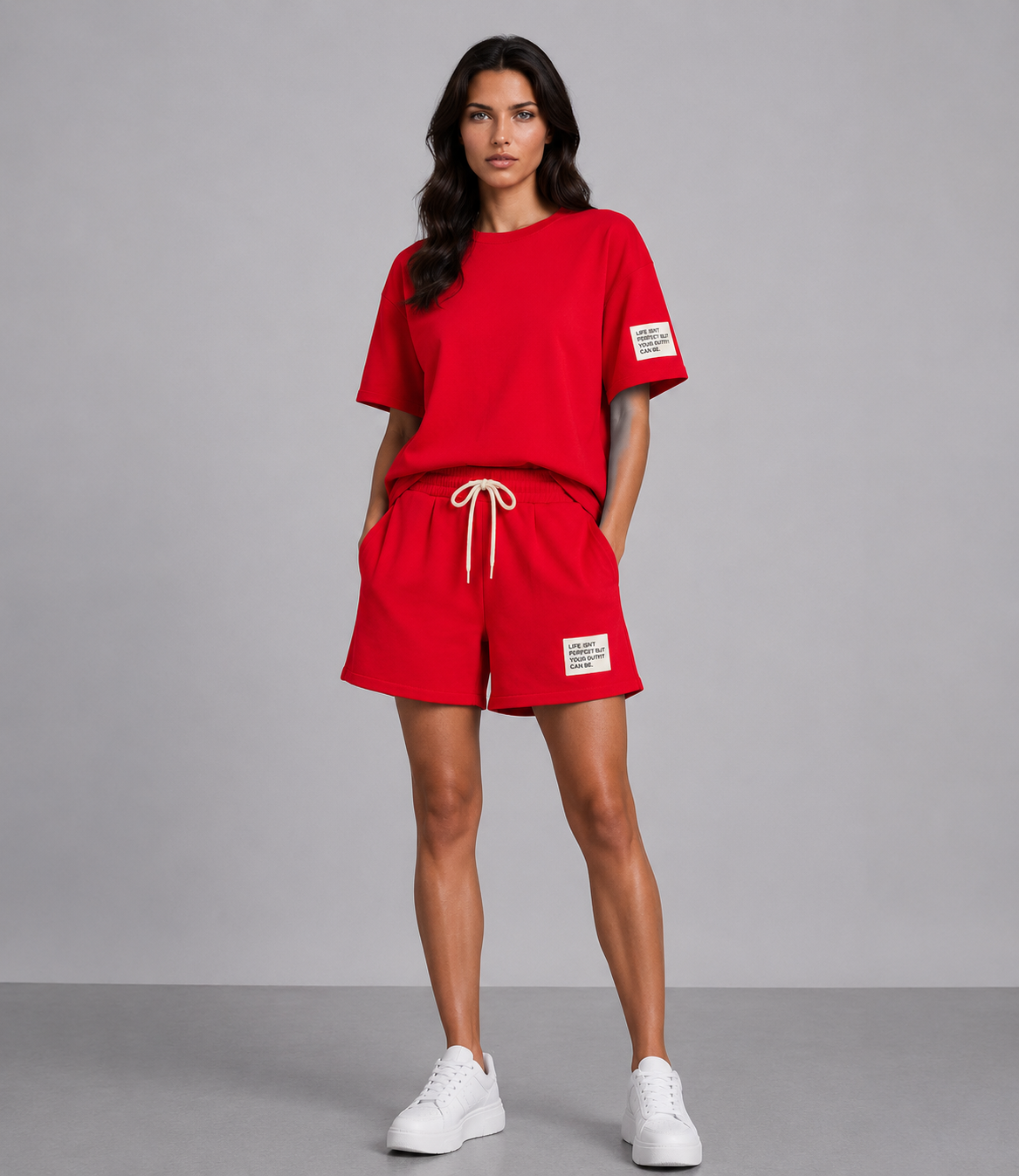 Comfy set badge summer I Rood