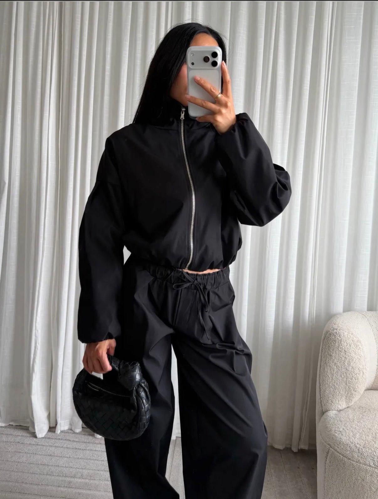 Livia bomber set I Zwart
