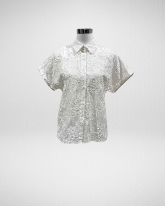 Blouse Broderie | Wit